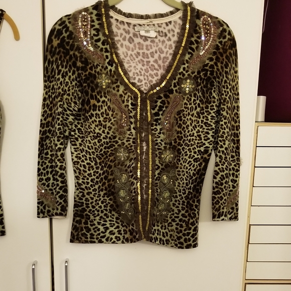 Alberto Makali leopard sweater set - size S - Picture 4 of 8